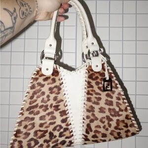 Vintage 2003 Fendi Pony Hair Devil Trapezio Bag